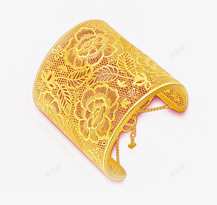 金手镯png免抠素材_88icon https://88icon.com 珠宝 精美雕花手镯 金手镯 黄金