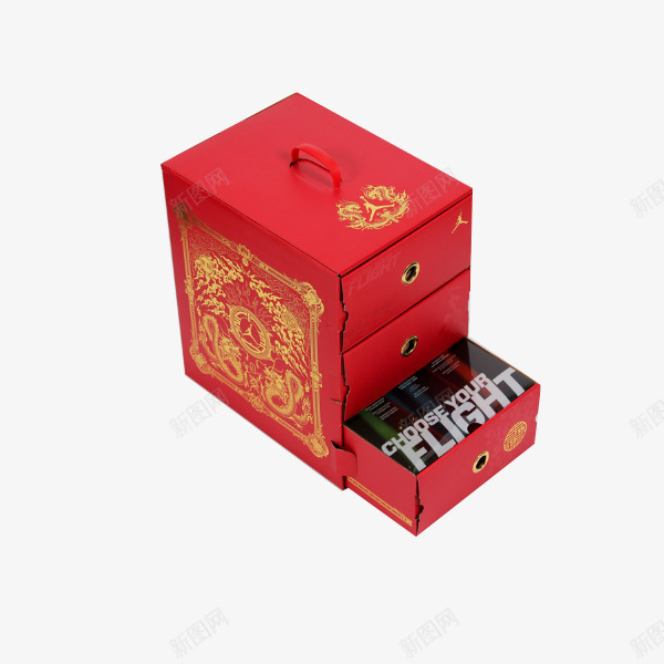 红色金边零食糖果包装png免抠素材_88icon https://88icon.com 产品实物 便捷 小巧