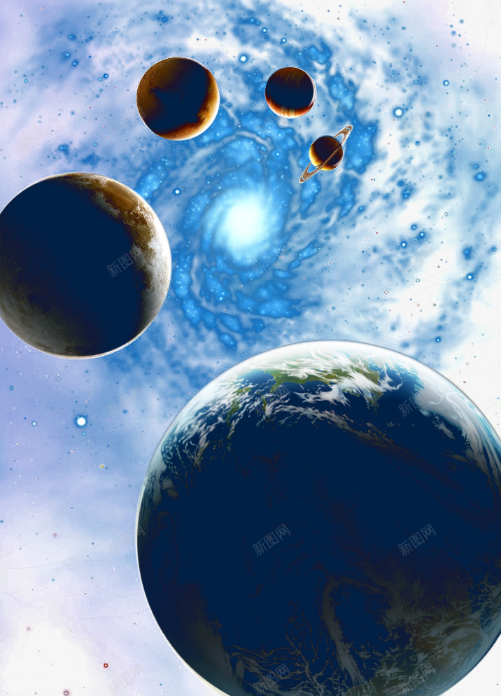 太阳系行星png免抠素材_88icon https://88icon.com 九大行星 土星 地球 太阳系 深蓝底 火星 行星
