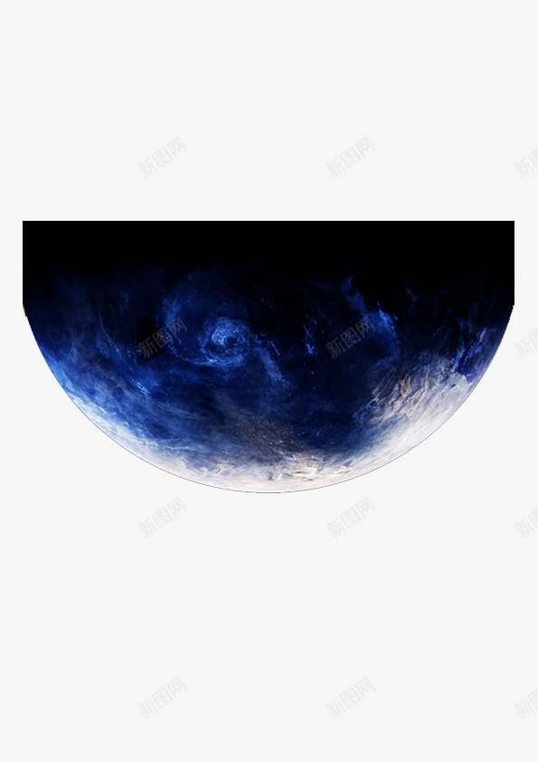 地球的png免抠素材_88icon https://88icon.com 半个地球图 半圆形 圆形地球 地球 地球切面 深蓝色地球