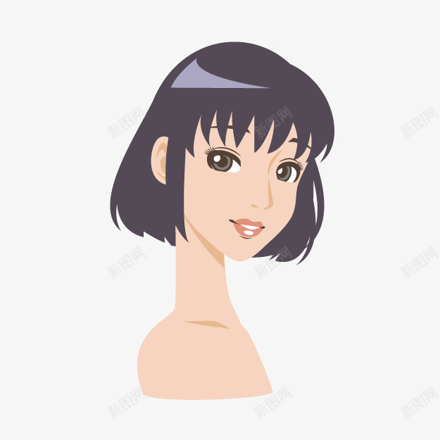 可爱短发女孩png免抠素材_88icon https://88icon.com 动漫 卡通女孩 卡通女性 发型展示 发型模特 可爱女孩 女孩 女性 女性发型 女性模特 手绘女孩