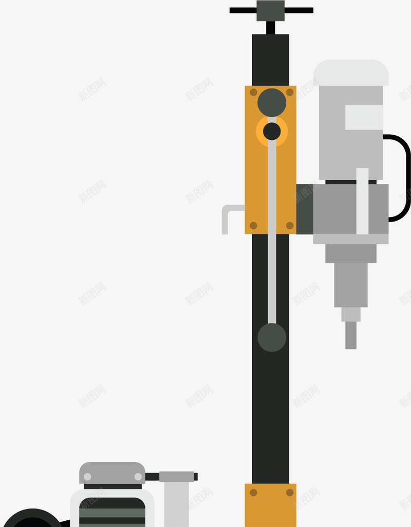 钻孔卡通机械工具png免抠素材_88icon https://88icon.com 机器设备 机械化 机械工具 矢量工具 矢量机械工具 金属 钻孔