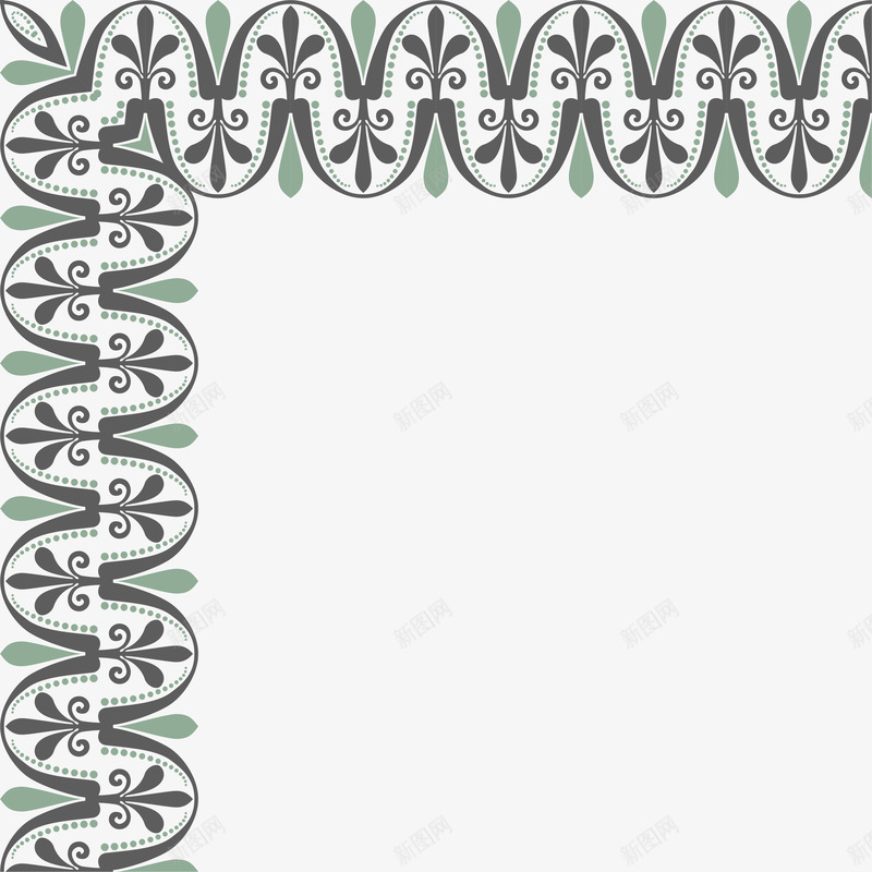 绿色清新树藤植物框架png免抠素材_88icon https://88icon.com 免抠PNG 曲线 树藤 框架 植物 清新 绿色 边框纹理