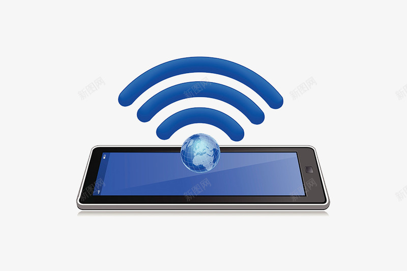 手机无线上网psd免抠素材_88icon https://88icon.com 互联网 地球 无线端 智能