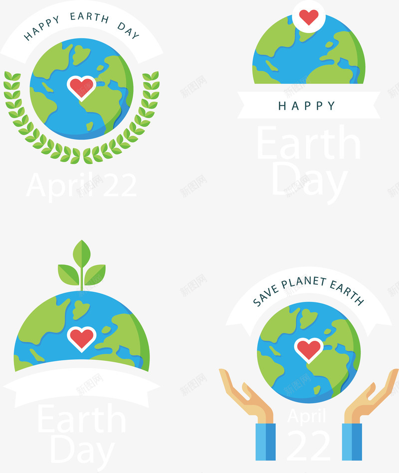 绿色地球环保矢量图ai免抠素材_88icon https://88icon.com 卡通 标志 环保 环保设计 环境设计 绿色 矢量图