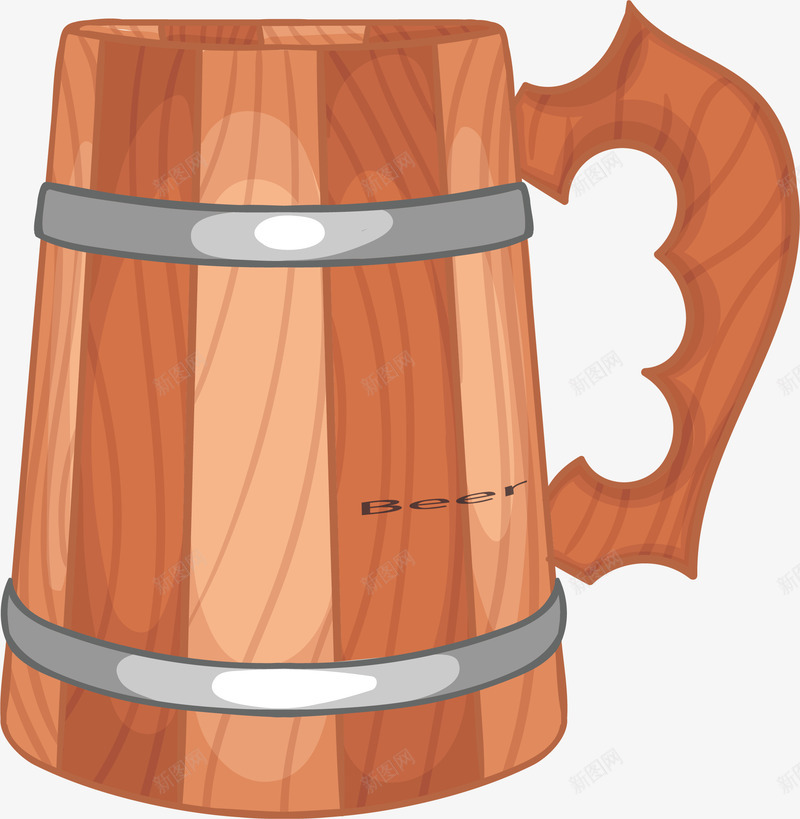 创意啤酒桶矢量图ai免抠素材_88icon https://88icon.com 创意 卡通 啤酒杯子 彩色的 手绘的 漫画 简单 矢量图