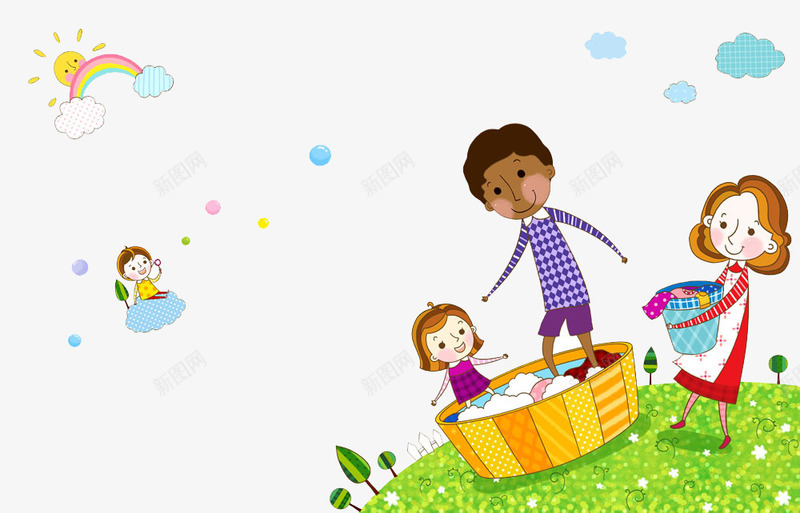 卡通洗衣裳png免抠素材_88icon https://88icon.com 卡通洗衣机洗衣裳 手绘洗衣服场景 洗衣服