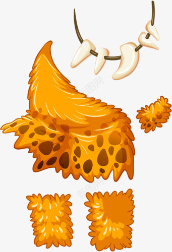 虎皮衣服png免抠素材_88icon https://88icon.com 原始人 原始工具 古代人类 石器时代 远古时代