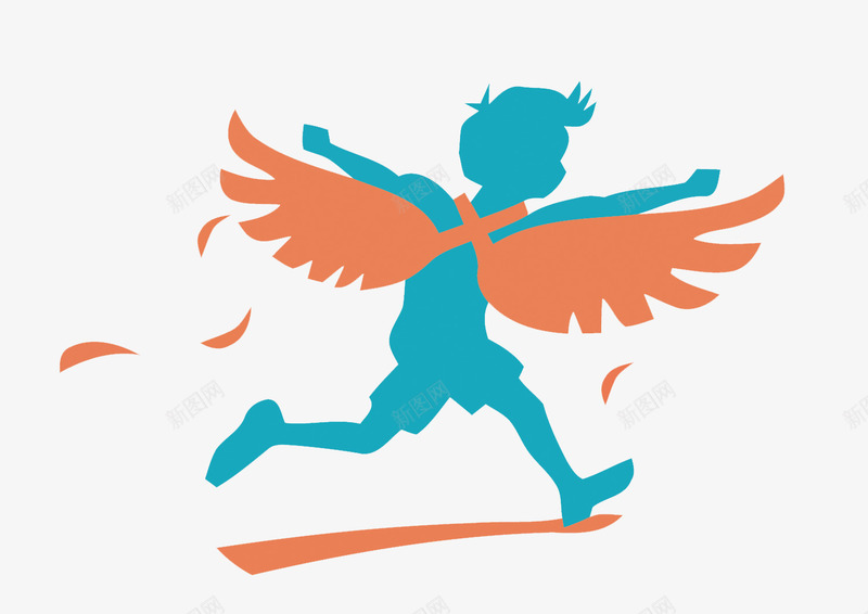 卡通翅膀小孩png免抠素材_88icon https://88icon.com 儿童 卡通 小孩PNG矢量图 小孩免扣PNG图 手绘 梦想 矢量小孩 翅膀