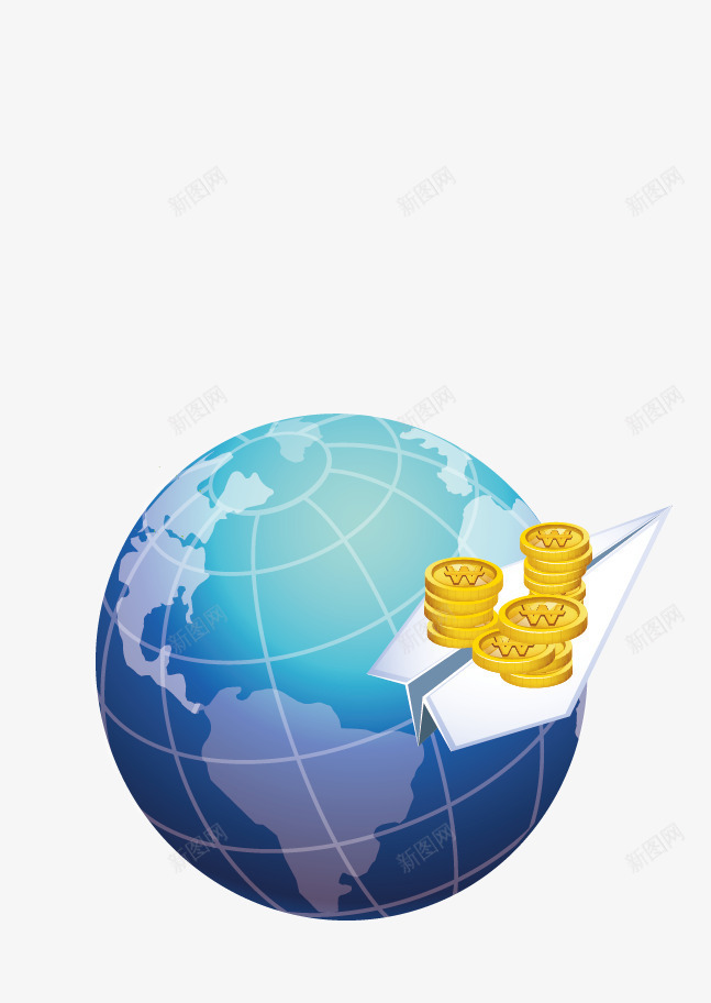 蓝色科技网络金币png免抠素材_88icon https://88icon.com 卡通 地球 科技 蓝色 金币
