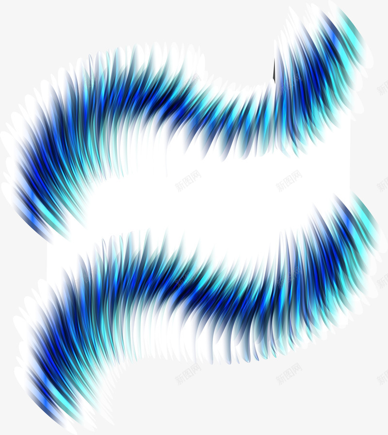 蓝色扭曲曲线png免抠素材_88icon https://88icon.com 光芒 光辉 免抠PNG 扭曲 曲线 科幻 线条 蓝色 闪耀