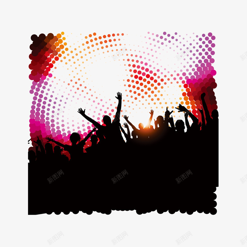 抽象炫酷激情狂欢剪影png免抠素材_88icon https://88icon.com 剪影 抽象 激情 炫酷 狂欢
