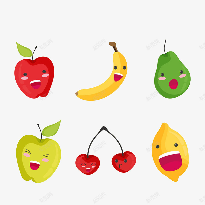 水果排列png免抠素材_88icon https://88icon.com 小表情 彩色 手绘 梨子 樱桃 水果 芒果 苹果 香蕉