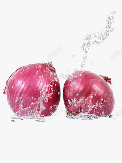 洋葱png免抠素材_88icon https://88icon.com 圆形洋葱 水花 红色 蔬菜