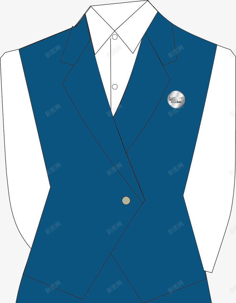 蓝色套装png免抠素材_88icon https://88icon.com 女人服装图 女性 女性服装 女性职业服装 女性职业装 服装 白领 白领服装 矢量服装 职业装 蓝色 西装