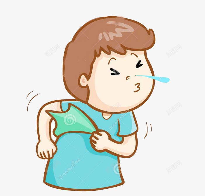 蓝衣服男孩png免抠素材_88icon https://88icon.com png图 免扣 免扣素材 卡通 可爱 孩子 打喷嚏