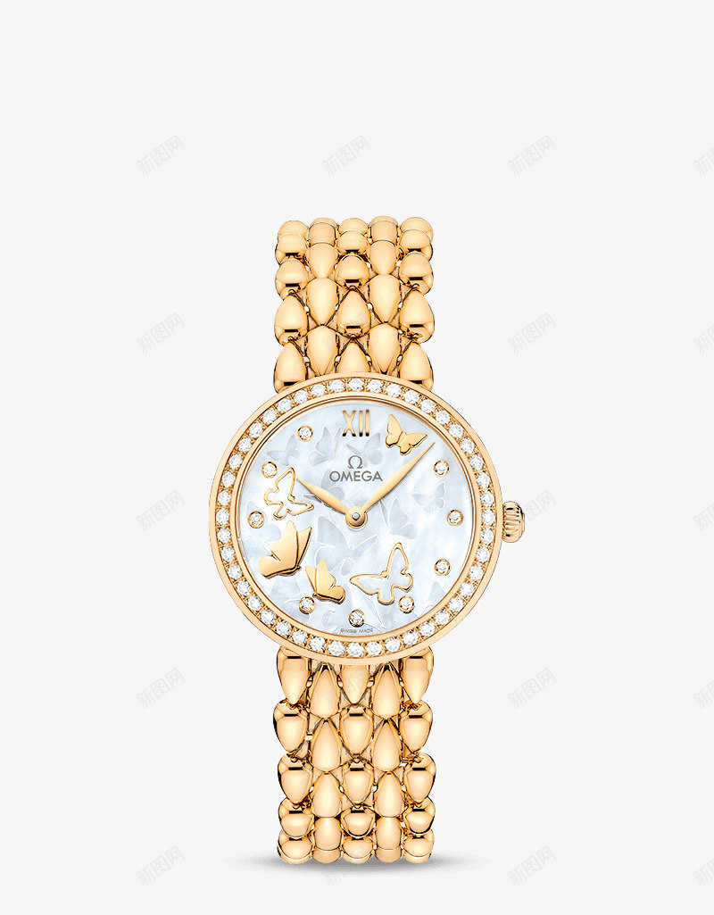欧米茄金色女表腕表手表png免抠素材_88icon https://88icon.com OMEGA 产品实物 女士手表 手表 机械女表 机械表 欧米茄 碟飞典雅系列 腕表