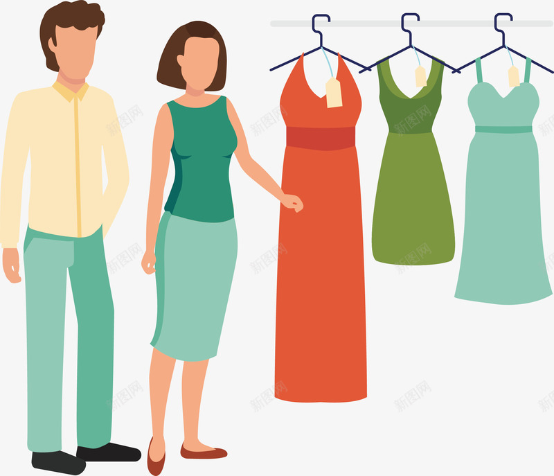 买衣服的人矢量图ai免抠素材_88icon https://88icon.com 买裙子 情侣 明确的消费人群 消费 消费人群 消费人群分析 高消费人群 矢量图