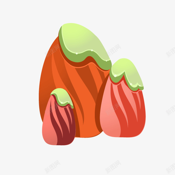 卡通手绘可爱糖果游戏场景png免抠素材_88icon https://88icon.com 创意 动漫动画 卡通手绘 可爱的糖果 游戏场景 红色