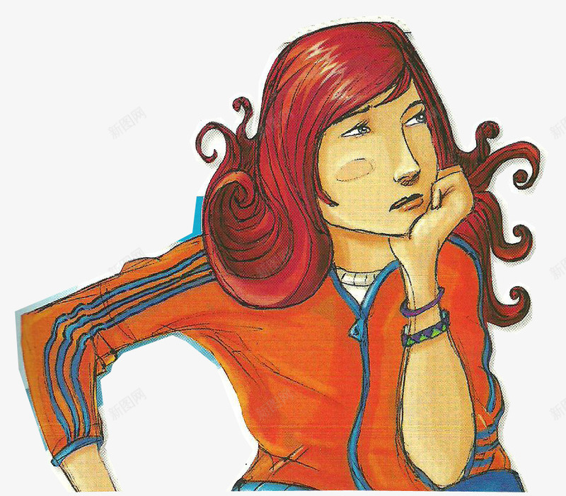 人物png免抠素材_88icon https://88icon.com 人物 卡通 女性 思考