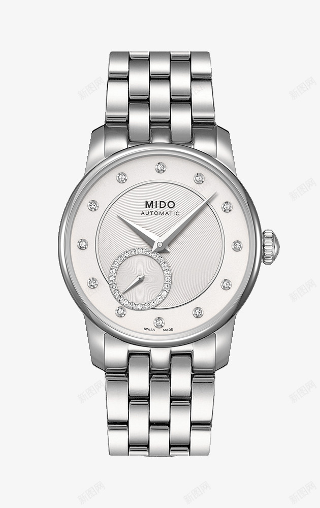 美度腕表银色手表镶钻女表png免抠素材_88icon https://88icon.com MIDO 产品实物 女士手表 手表 机械女表 美度 腕表 表