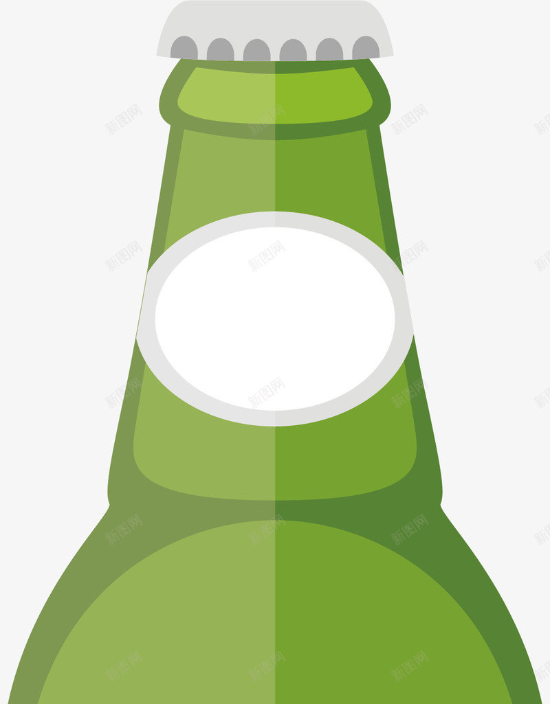 绿色瓶手绘玻璃酒瓶元素矢量图ai免抠素材_88icon https://88icon.com 啤酒 啤酒瓶 扁平化 手绘 手绘卡通 玻璃瓶 瓶子 绿色瓶 酒瓶 矢量图