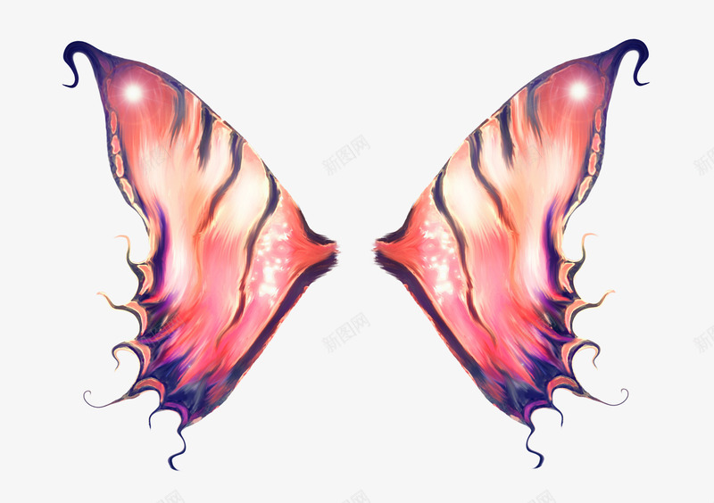 粉色蝴蝶翅膀png免抠素材_88icon https://88icon.com 粉色 翅膀 蝴蝶