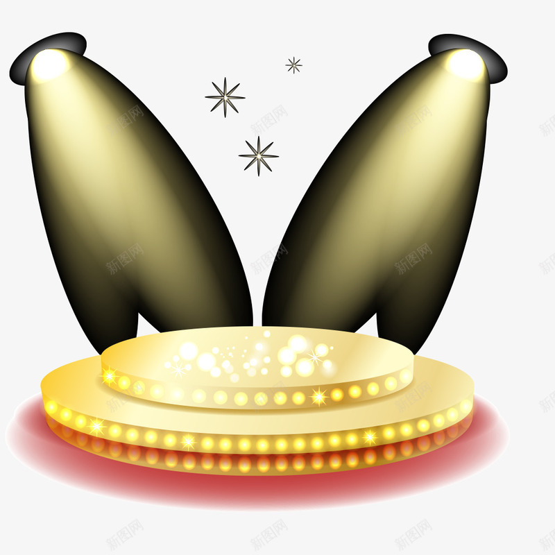 黄色灯光舞台效果矢量图ai免抠素材_88icon https://88icon.com 效果 灯光 灯泡 矢量素材 黄色 黄色舞台 矢量图