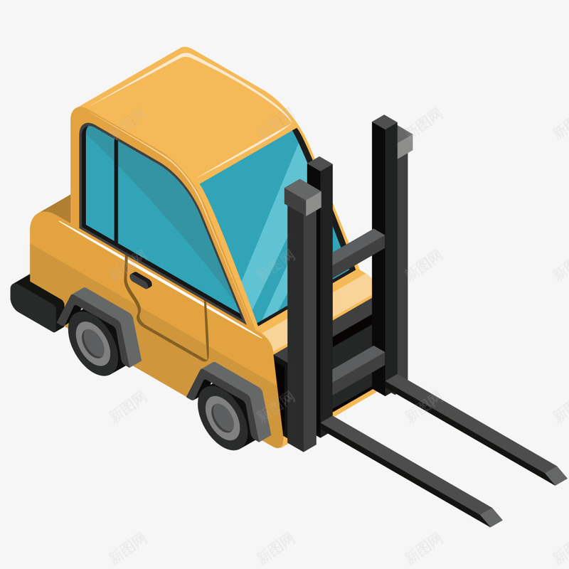 运输叉车png免抠素材_88icon https://88icon.com 交通工具 交通运输 机械 货物 运输机器