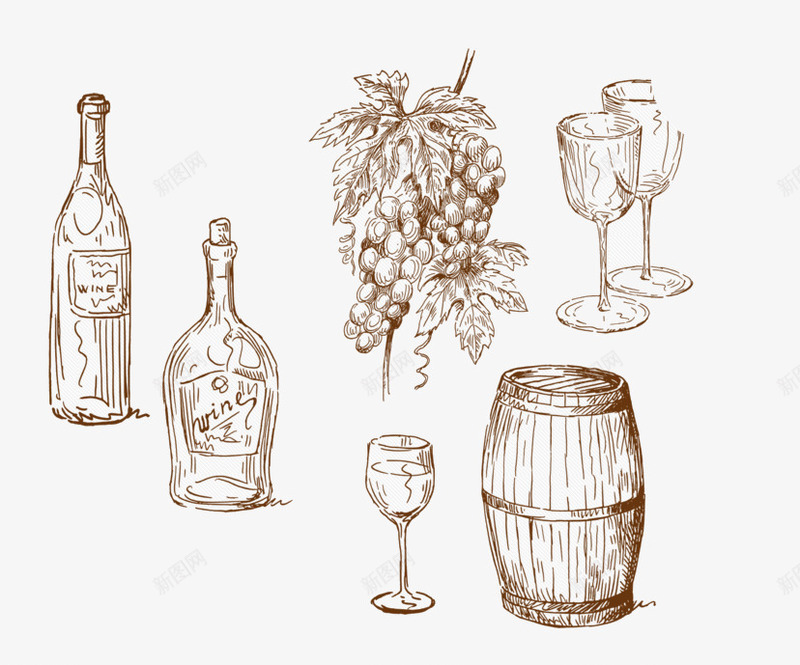 手绘的啤酒瓶png免抠素材_88icon https://88icon.com png图形 png装饰 啤酒瓶 手绘 杯子 装饰