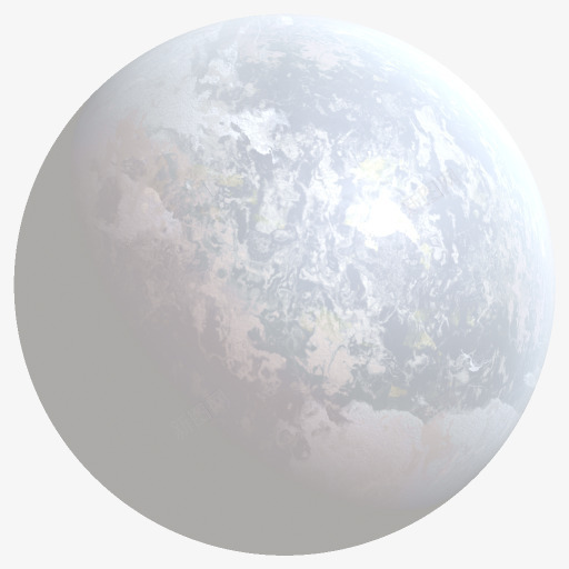 卡通手绘立体地球png免抠素材_88icon https://88icon.com 卡通地球 地理 白色 立体