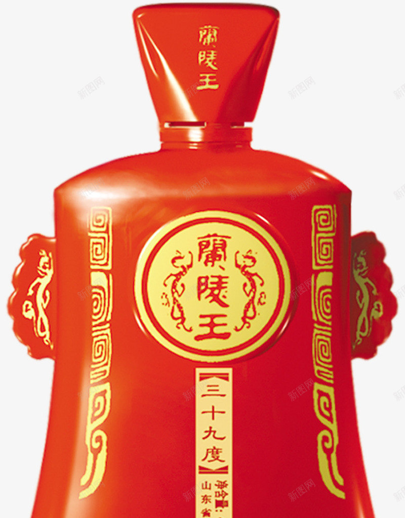 兰陵王红色瓶装白酒礼品png免抠素材_88icon https://88icon.com 瓶装 白酒 礼品 红色