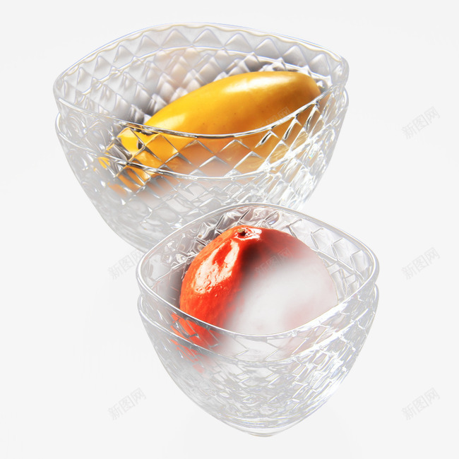 无铅水晶玻璃甜品碗png免抠素材_88icon https://88icon.com 产品实物 无铅水晶玻璃甜品碗 沙拉碗 玻璃创意 餐具透明小吃碗干果盘碟