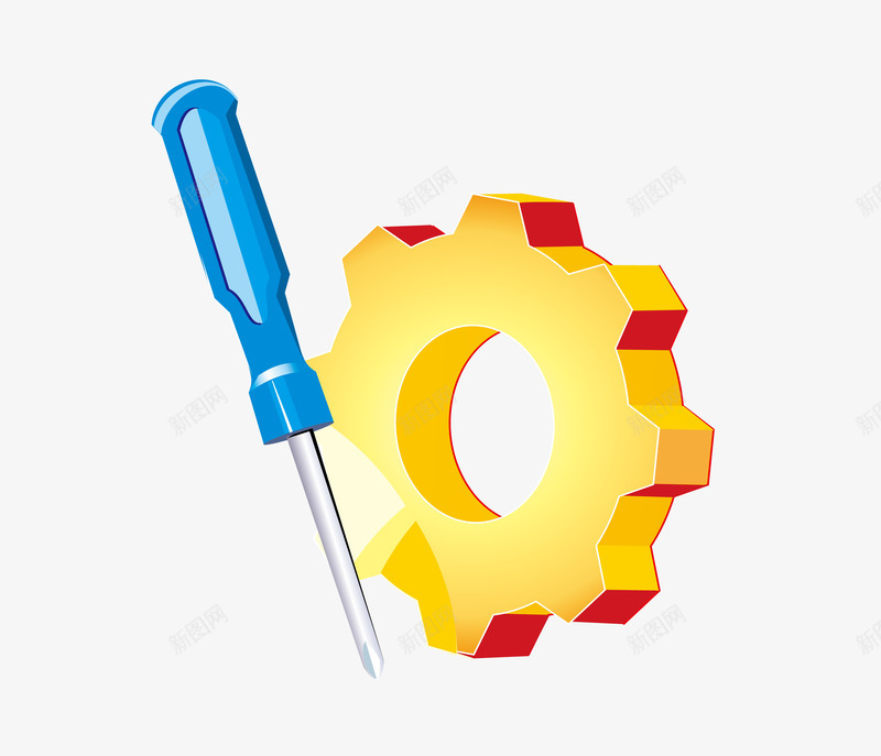 维修工具螺丝刀和齿轮png免抠素材_88icon https://88icon.com 修理 卡通手绘 工具 螺丝刀 齿轮