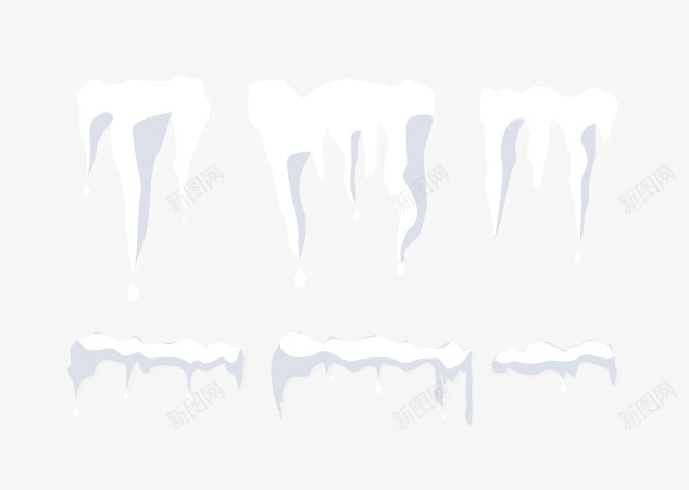 手绘雪矢量图ai免抠素材_88icon https://88icon.com 下雪 白色 素材 雪 雪枝 矢量图
