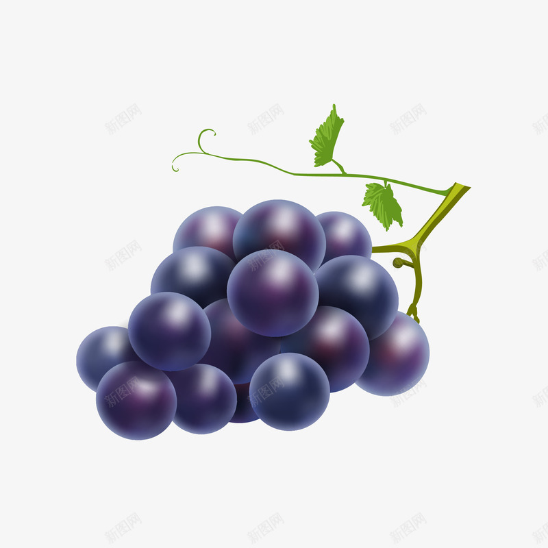 卡通葡萄矢量图eps免抠素材_88icon https://88icon.com PNG图 PNG图下载 创意卡通 卡通 卡通插图 处暑 插图 水果 葡萄 矢量图