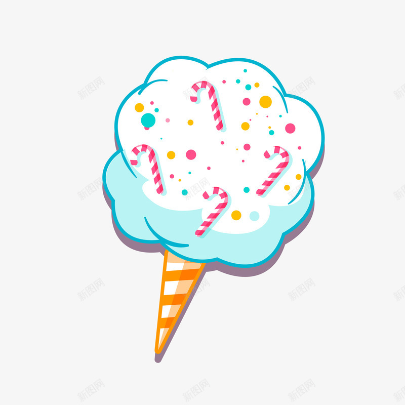卡通拐杖点缀的冰淇淋矢量图eps免抠素材_88icon https://88icon.com 冰淇淋 卡通 卡通冰淇淋 拐杖 美味 美味冰淇淋 矢量图