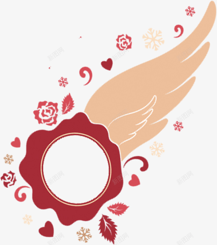 为梦想插上翅膀png免抠素材_88icon https://88icon.com 卡通 手绘 理想 粉色 翅膀 花朵