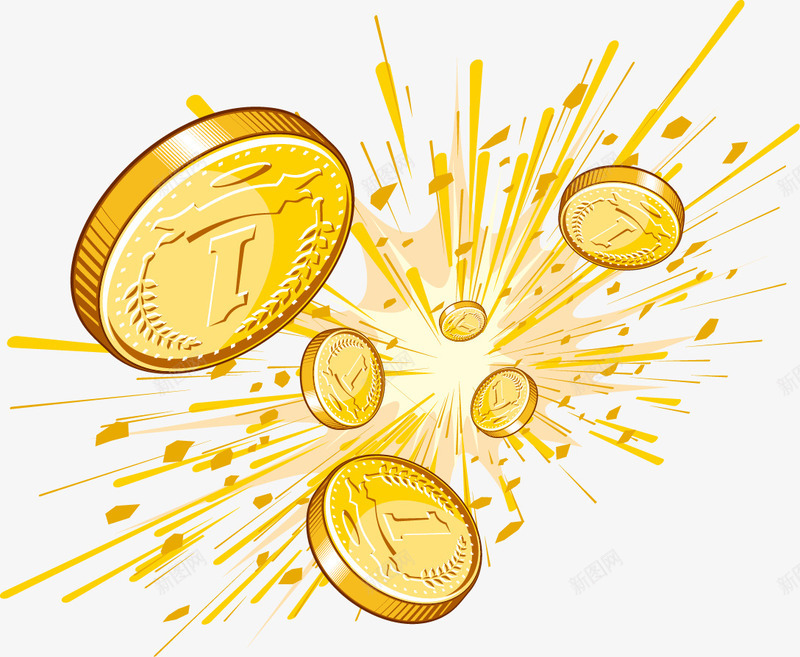 金子花开富贵修饰元素png免抠素材_88icon https://88icon.com 手绘 爆炸 花开富贵 金子矢量