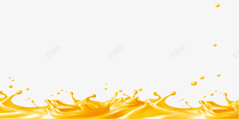 黄色飞溅液体png免抠素材_88icon https://88icon.com 液体 飞溅 黄色