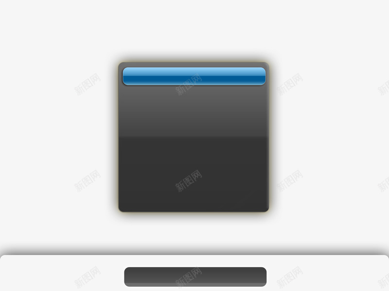 网页模板png免抠素材_88icon https://88icon.com 半透明黑底 横条 蓝按钮 黑色按钮
