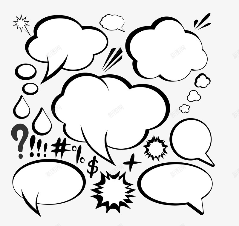漫画爆炸云对话框png免抠素材_88icon https://88icon.com 对话框 漫画 爆炸云