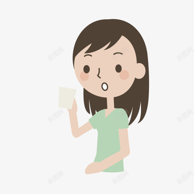 卡通喝水女生png免抠素材_88icon https://88icon.com 卡通女生 喝水女生 手绘小人 长发女生