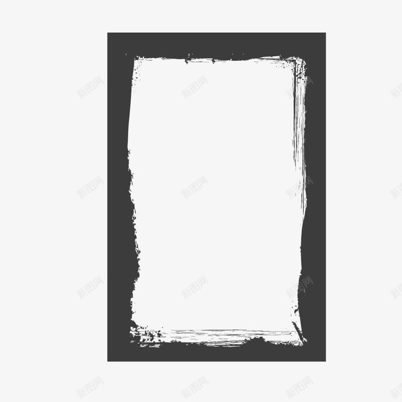 黑色墨汁笔刷毛笔框png免抠素材_88icon https://88icon.com 墨汁 墨迹 毛笔框 笔刷 黑色