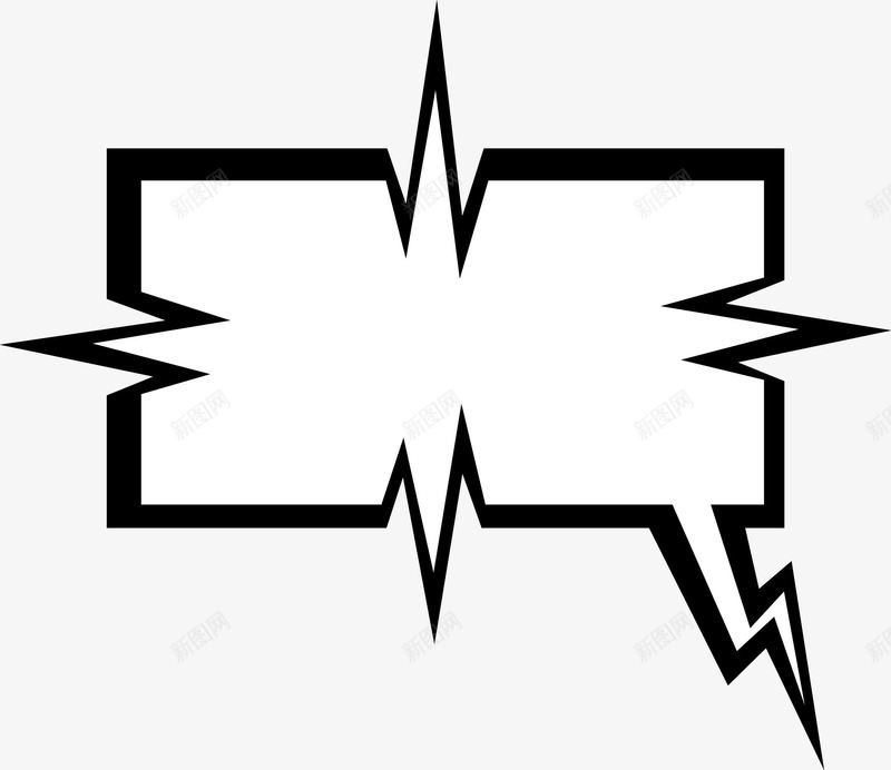 卡通卡通对话框png免抠素材_88icon https://88icon.com 卡通 卡通图片 卡通素材 对话框图片 手绘 涂鸦 爆炸框 黑白