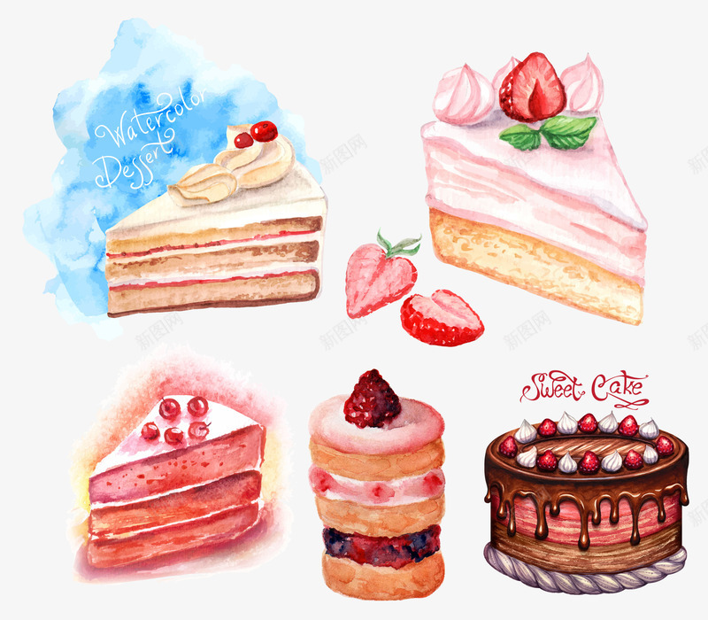 美味点心png免抠素材_88icon https://88icon.com 手绘蛋糕 点心 甜点 美味 西点 食品 食物 饮食点心