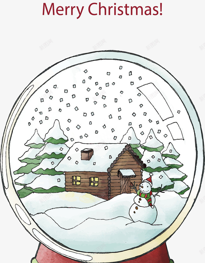 雪中的木屋水晶球矢量图ai免抠素材_88icon https://88icon.com 下雪 手绘风 水晶球 矢量png 雪中小屋 雪人 矢量图
