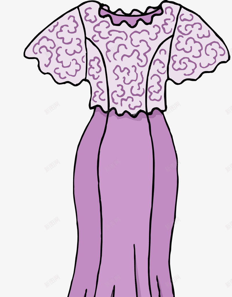蕾丝裙子矢量图ai免抠素材_88icon https://88icon.com 卡通服装 女裙 彩色衣服 服装 服装设计 棉质衣服 漫画衣服 矢量图 蕾丝 衣服材质 裙子