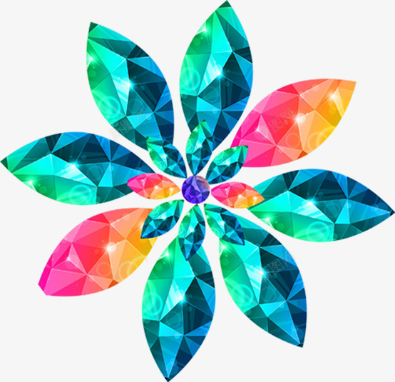 炫彩时尚个性花朵png免抠素材_88icon https://88icon.com 个性 时尚 花朵 设计
