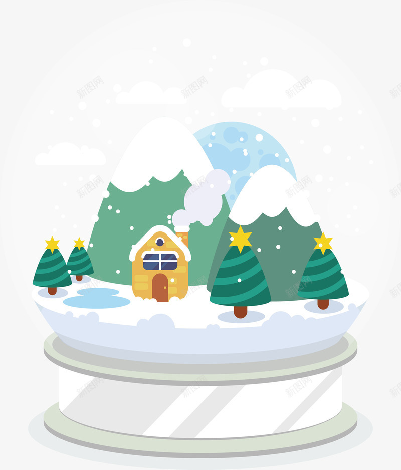 暖冬下雪的圣诞小镇水晶球png免抠素材_88icon https://88icon.com 下雪水晶球 圣诞小镇 圣诞节 暖冬小镇 水晶球 矢量png